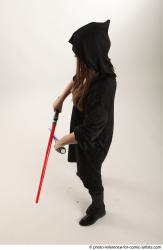 ANGELIA STANDING POSE WITH LIGHTSABERS